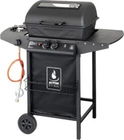 Halifax Gasbarbecue 5,5 KW - Buitenkeuken Met Lavasteen Grillplaat En Gaspit - 100x98 Cm