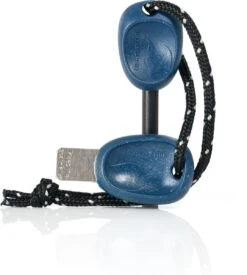 Light My Fire FireSteel Scout Bio Blauw + Noodfluit Milieuvriendelijke Vuurmaker Magnesium Aansteker