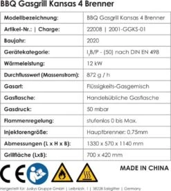Kansas Gasgrill Barbecue - 4 Pits - RVS 9 Kansas Gasgrill Barbecue - 4 Pits - RVS -Barbecue Serie Winkel 1077x1200