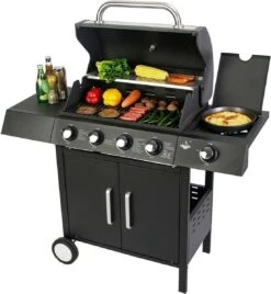 El Fuego San Angelo 4.1 Gasbarbecue - 5 Branders - Zwart -Barbecue Serie Winkel 1105x1200