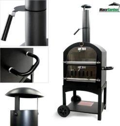 MaxxGarden Pizza Oven Buiten - Houtskool – Incl. Pizzasteen - 45x65x158cm -Barbecue Serie Winkel 1137x1200