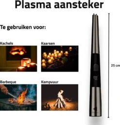 Oplaadbare Lange Elektrische Aansteker - Duurzame Plasma Aansteker – Luxe Aansteker - Inclusief Cadeauverpakking - BBQ – Kaarsen - Zwart -Barbecue Serie Winkel 1150x1200 2
