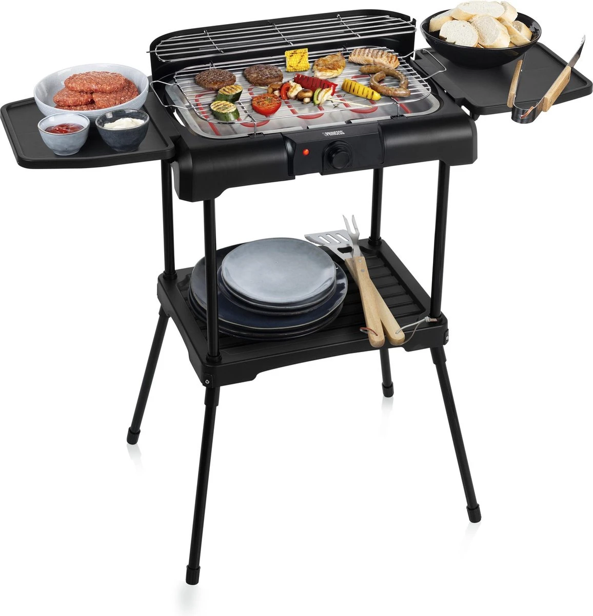 Princess 112250 Elektrische BBQ Met Zijplanken - BBQ - 40x25cm - Met En Zonder Statief Te Gebruiken - Met Zijplankjes - Ook Te Gebruiken Als Tafelgrill - 2200W 1 Princess 112250 Elektrische BBQ Met Zijplanken - BBQ - 40x25cm - Met En Zonder Statief Te Gebruiken - Met Zijplankjes - Ook Te Gebruiken Als Tafelgrill - 2200W