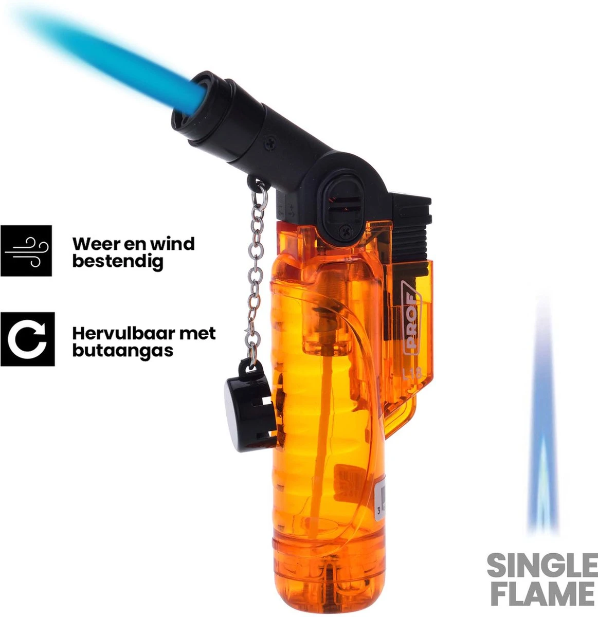 Prof Turbo Aansteker - Stormaansteker - Kaarsen - BBQ - Sigaren - 1 St 1 Prof Turbo Aansteker - Stormaansteker - Kaarsen - BBQ - Sigaren - 1 St