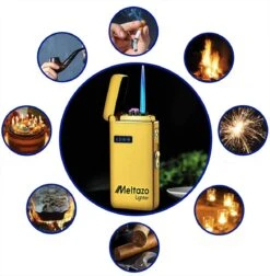 MELTAZO Elektrische Aansteker, Aansteker Gas, Electric Lighter, Gasaansteker Navulbaar, Elektronische Aansteker, Aansteker Plasma, Aansteker Vuurwerk, USB Aansteker Plasma, 2-in-1 Aansteker Voor Sigaretten Camping Kaarsen - 2023 Editie -Barbecue Serie Winkel 1176x1200 3