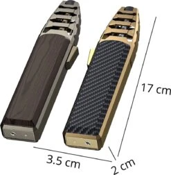 Merkloos Turbo Jetflame Aansteker - Gasbrander - Vuurwerk Torch - Crème Brûlée Brander - BBQ En Sigaren Aansteker - Windproof - Walnoothout Met Grijze Metalen Behuizing -Barbecue Serie Winkel 1177x1200 3