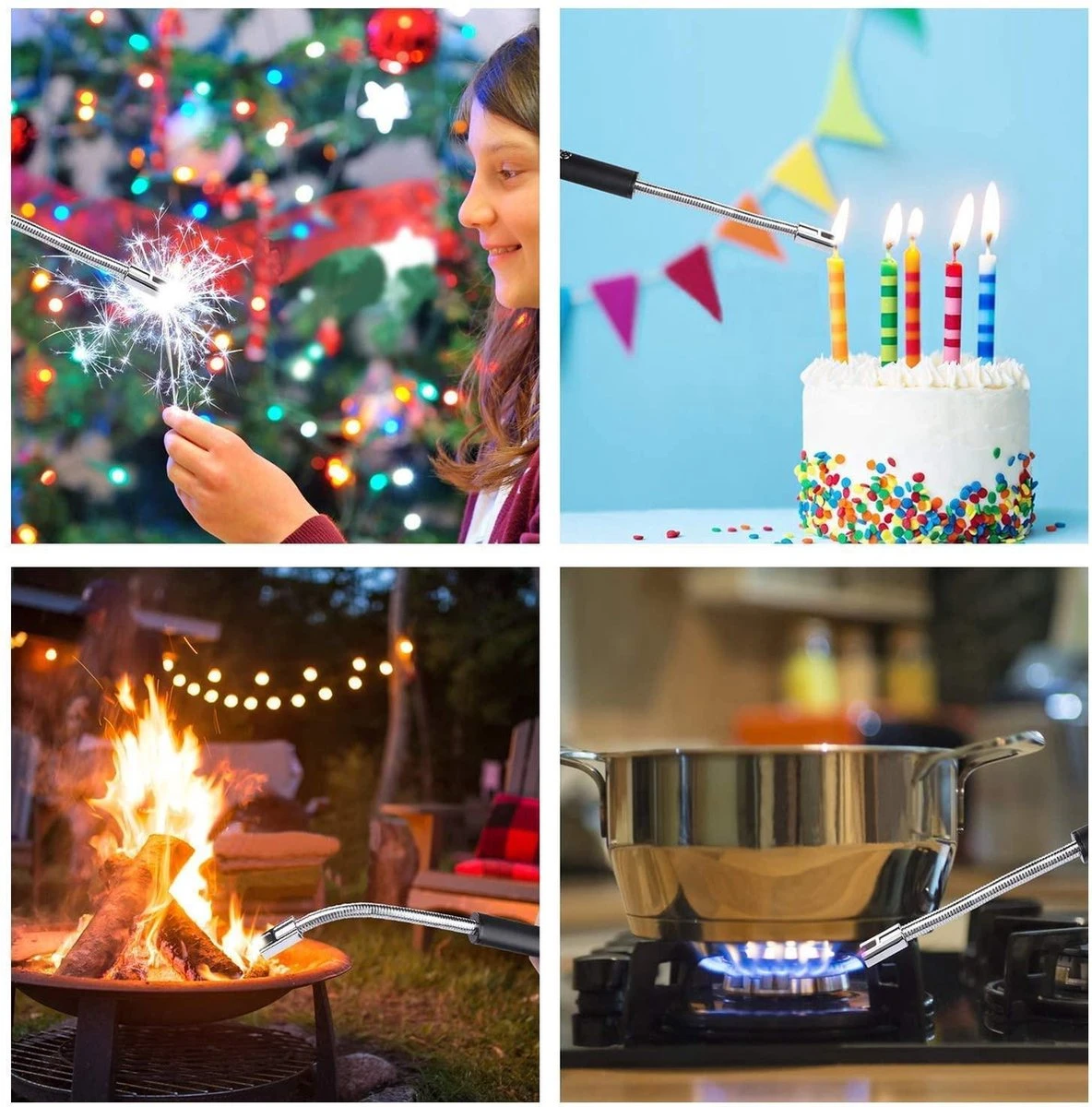 Elektrische Aansteker – USB Oplaadbaar - Blauw – Fornuis – BBQ – Openhaard – Lange Flexibele Aansteker 2 Elektrische Aansteker – USB Oplaadbaar - Blauw – Fornuis – BBQ – Openhaard – Lange Flexibele Aansteker - Afbeelding 2