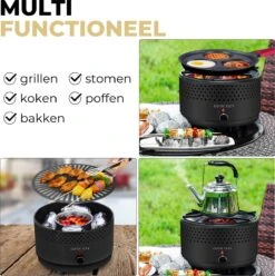 Ozocozy BBQ-ONE Houtskool Tafelbarbecue - Ø30 Cm- Zwart - Incl. Draagtas, Siliconen Bakkwast En RVS-Barbecuetang 19 Ozocozy BBQ-ONE Houtskool Tafelbarbecue - Ø30 Cm- Zwart - Incl. Draagtas, Siliconen Bakkwast En RVS-Barbecuetang -Barbecue Serie Winkel 1193x1200