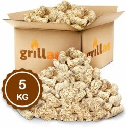 Aanmaakkrullen Voor BBQ Of Kachel | 5kg ECO FSC Gecertificeerd Aanmaakhout Barbecue - Biologisch En Duurzaam Aanmaakwokkels - Houtwol Wokkels - Barbeque Aansteker - Aanmaakblokjes - Accessoires - Ongeveer 400krullen -Barbecue Serie Winkel 1195x1200 1