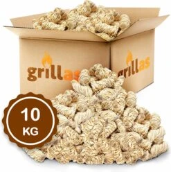 Aanmaakkrullen Voor BBQ Of Kachel | 10kg ECO FSC Gecertificeerd Aanmaakhout Barbecue - Biologisch En Duurzaam Aanmaakwokkels - Houtwol Wokkels - Barbeque Aansteker - Aanmaakblokjes - Accessoires - Ongeveer 800krullen -Barbecue Serie Winkel 1195x1200 4