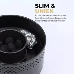 Ozocozy BBQ-ONE Houtskool Tafelbarbecue - Ø30 Cm- Zwart - Incl. Draagtas, Siliconen Bakkwast En RVS-Barbecuetang 14 Ozocozy BBQ-ONE Houtskool Tafelbarbecue - Ø30 Cm- Zwart - Incl. Draagtas, Siliconen Bakkwast En RVS-Barbecuetang -Barbecue Serie Winkel 1197x1200