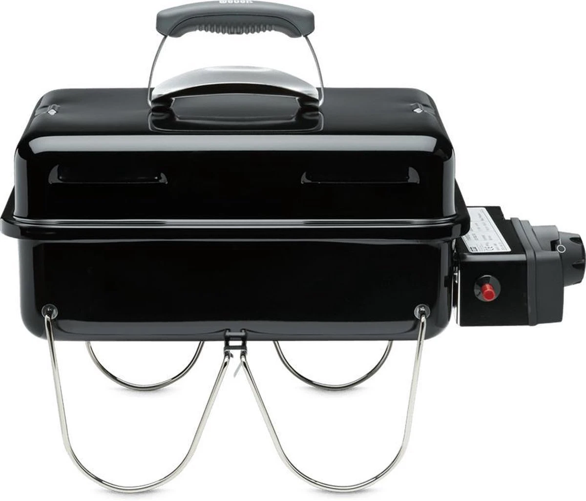 Weber Go-Anywhere Gas Barbecue - 41x26 Cm - Roestvrijstalen Branders - Gasregelkop - Incl. Deksel