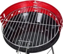 Houtskoolbarbecue Ø33 Cm | Verstelbare Grill BBQ | Halfopen | Zwart / Rood -Barbecue Serie Winkel 1200x1028