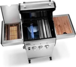 Burnhard Gas BBQ FRED JR. Deluxe - 2 Branders - Incl. Keramische Infraroodbrander & Afdekhoes - Deluxe -Barbecue Serie Winkel 1200x1057