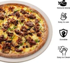 MaxxHome Pizzasteen - BBQ Steen - Pizzasteen Voor De Lekkerste Bereiding Van Een Pizza Op Jouw Barbecue Of In De Oven - Pizza Steen Rond - Medium (33 Cm) -Barbecue Serie Winkel 1200x1084 4