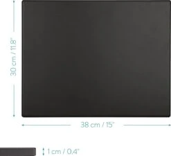 Navaris Pizzasteen XL Voor Oven En Barbecue - Rechthoekige Pizzaplaat 38 X 30 Cm - Inclusief Receptenboek - Keramisch Geglazuurd - Zwart -Barbecue Serie Winkel 1200x1093 1