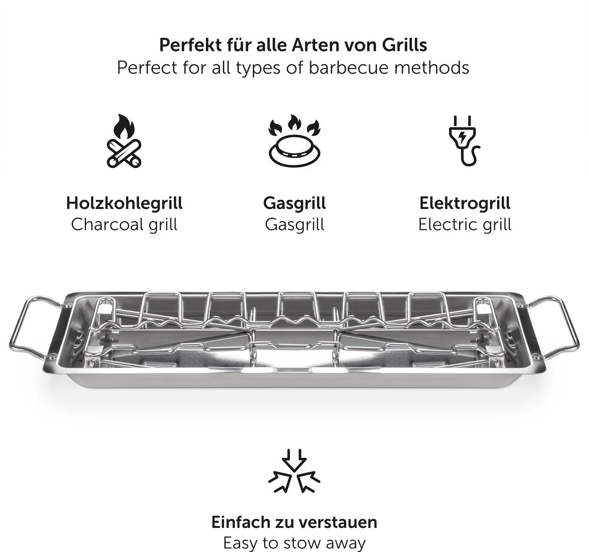 Blumtal BBQ Rek - Robuuste Roestvrijstalen Kippenpoot Rek - Voor 12 Poten - Kippengrillstandaard - Vaatwasmachinebestendig 3 Blumtal BBQ Rek - Robuuste Roestvrijstalen Kippenpoot Rek - Voor 12 Poten - Kippengrillstandaard - Vaatwasmachinebestendig - Afbeelding 3