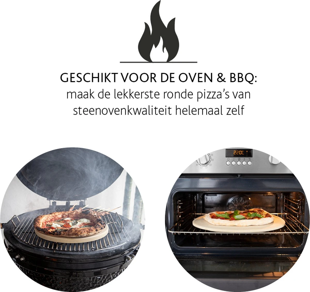 Boska Pizzasteen Deluxe - Voor Oven & BBQ - Knapperige Pizza's - Ø 29.5 Cm - BBQ Accessoires 3 Boska Pizzasteen Deluxe - Voor Oven & BBQ - Knapperige Pizza's - Ø 29.5 Cm - BBQ Accessoires - Afbeelding 3