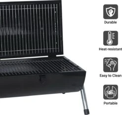 MaxxGarden BBQ - Houtskool Barbecue - Smoker Barbecue - Grilloppervlak (LxB) 38 X 52 Cm - Met Dubbel Grill Vlak - Zwart 15 MaxxGarden BBQ - Houtskool Barbecue - Smoker Barbecue - Grilloppervlak (LxB) 38 X 52 Cm - Met Dubbel Grill Vlak - Zwart -Barbecue Serie Winkel 1200x1132