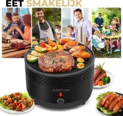 Ozocozy BBQ-ONE Houtskool Tafelbarbecue - Ø30 Cm- Zwart - Incl. Draagtas, Siliconen Bakkwast En RVS-Barbecuetang 16 Ozocozy BBQ-ONE Houtskool Tafelbarbecue - Ø30 Cm- Zwart - Incl. Draagtas, Siliconen Bakkwast En RVS-Barbecuetang -Barbecue Serie Winkel 1200x1133