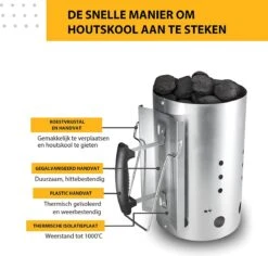 Kolen Starter GROOT - Brikettenstarter Met Veiligheidshandgreep - Snelstarter Voor Barbecue - BBQ Houtskool Starter -Barbecue Serie Winkel 1200x1146 2