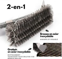 Gohh BBQ Borstel Met Schraper - Schoonmaakborstel - Barbecue Krabber Met Handige Bewaarzak 2 In 1 -Barbecue Serie Winkel 1200x1156 1