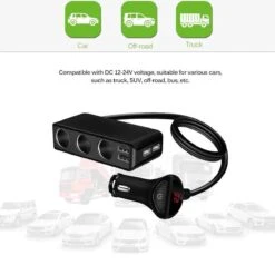 WiseGoods - Premium Auto Sigarettenaansteker Splitter - 4 Poorten USB - Autolader USB - Autolader Splitter - 12V Splitter -Barbecue Serie Winkel 1200x1158 2