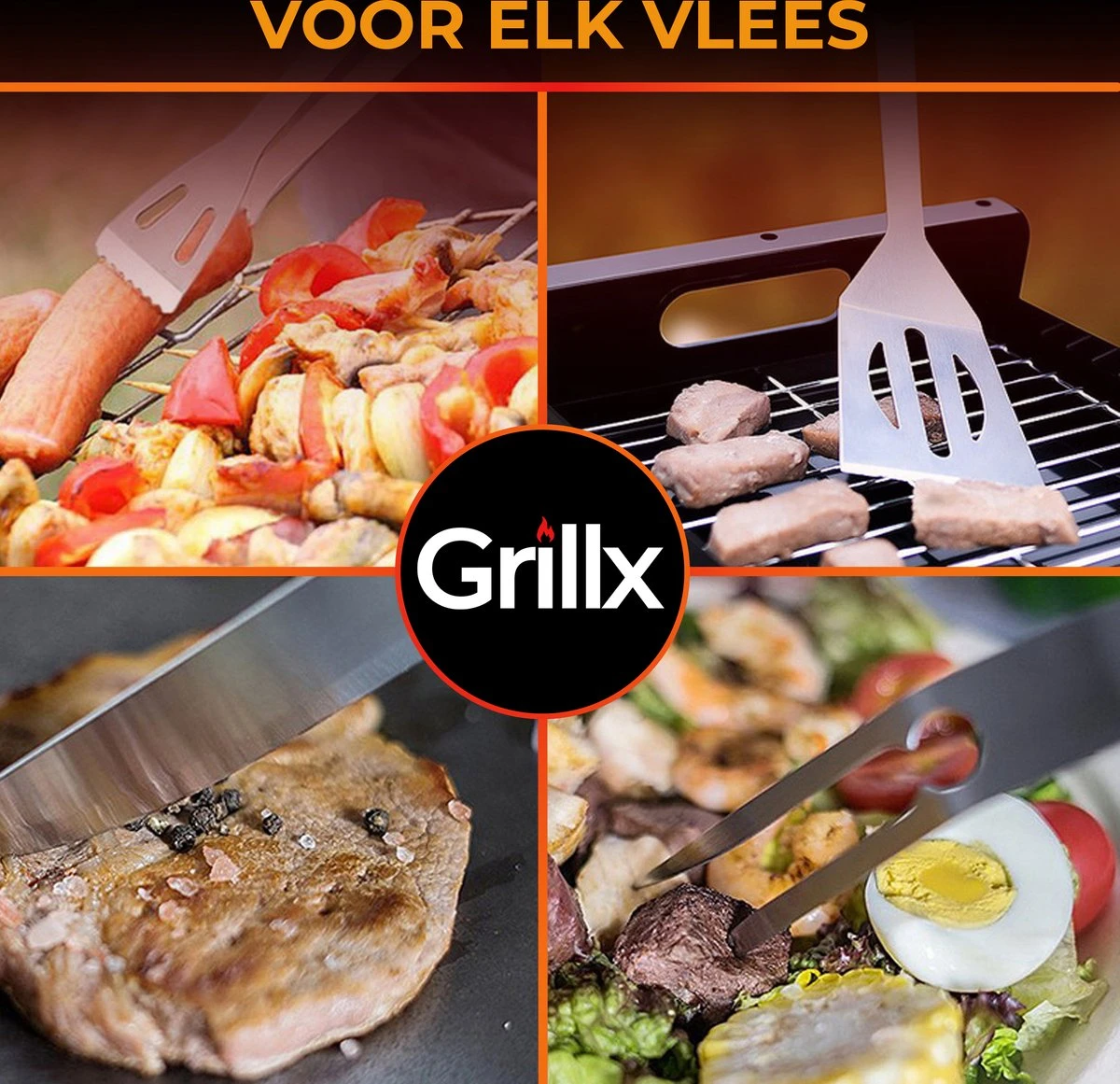 GrillX Barbecue Gereedschap Set - 19-delig - Inclusief Luxe Draagtas - BBQ Accesoires - Gereedschapset 6 GrillX Barbecue Gereedschap Set - 19-delig - Inclusief Luxe Draagtas - BBQ Accesoires - Gereedschapset - Afbeelding 6