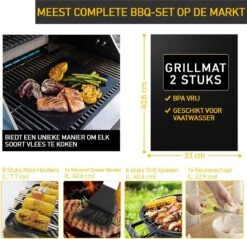 Saveur Royal® 35-delige Barbecue Gereedschapset In Roestvrij Staal - BBQ Grill Set Met Draagtas - Barbecuegerei-sets - Barbecue Accessoires Gereedschap - 35-delig -Barbecue Serie Winkel 1200x1162 6