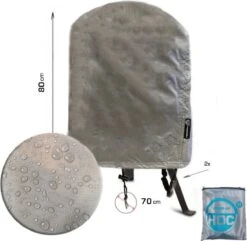 COVER UP HOC Diamond Bbq Hoes Rond - 70x80 Cm - Waterdicht Met Stormbanden En Trekkoord - Geschikt Voor O.a. Kamado, Big Green Egg, Grill Guru, The Bastard, Patton,Weber -Barbecue Serie Winkel 1200x1170
