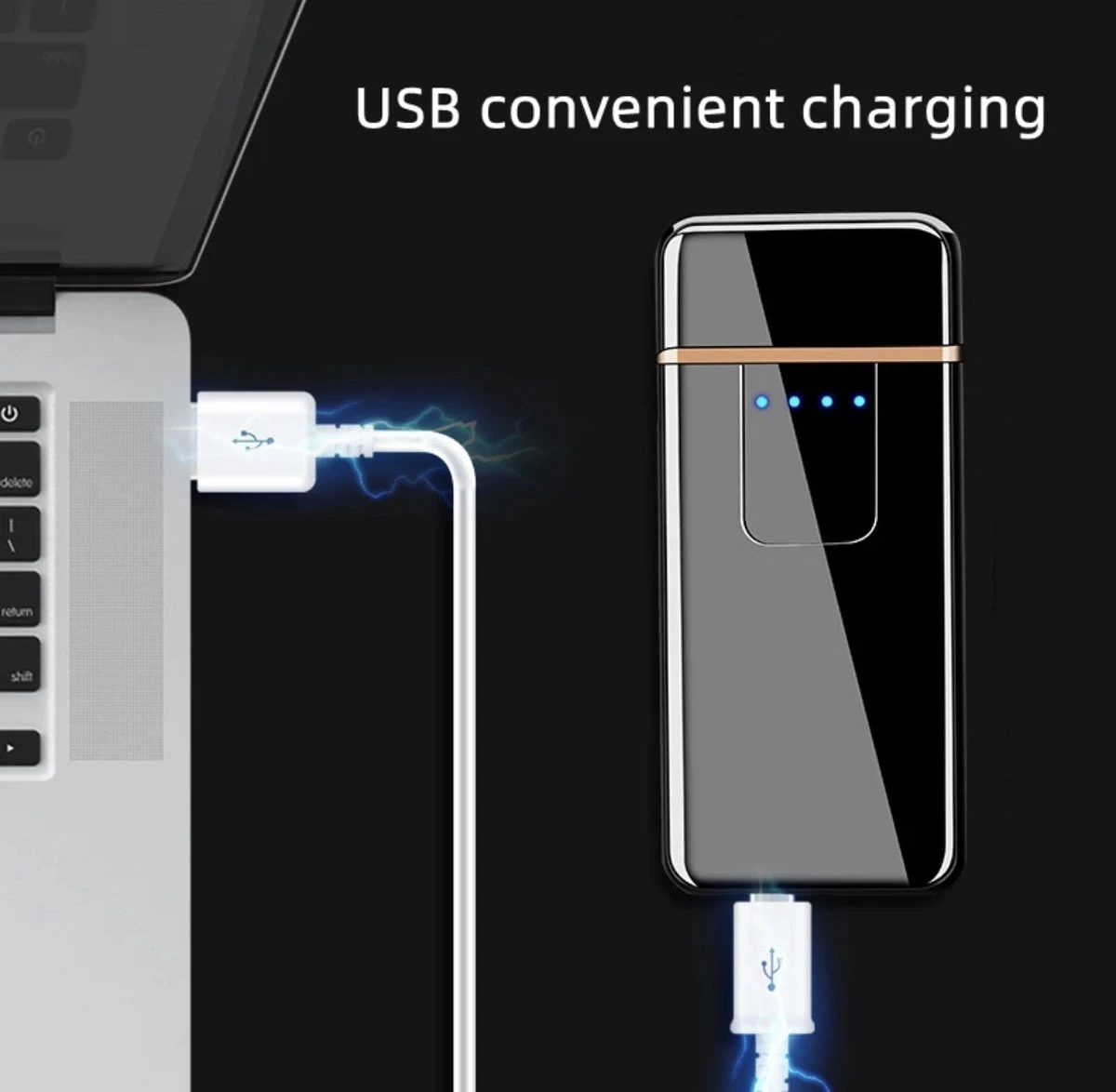 Elektrische Aansteker - Elektrische Plasma Aansteker - USB Oplaadbaar - Storm Bestendig - Oplaadbare Aansteker - Wind Bestendig - Aansteker 2 Elektrische Aansteker - Elektrische Plasma Aansteker - USB Oplaadbaar - Storm Bestendig - Oplaadbare Aansteker - Wind Bestendig - Aansteker - Afbeelding 2
