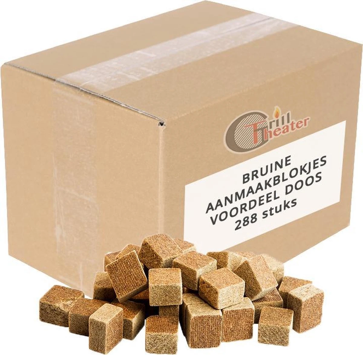 Bruine Aanmaakblokjes Voordeeldoos 288 Stuks 1 Bruine Aanmaakblokjes Voordeeldoos 288 Stuks