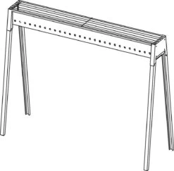 Spiedini Saté-bbq Bali 80 - Saté Houtskoolbarbecue Met Horizontaal Rooster - 80 Cm Lang, 11 Cm Breed - Materiaal: Gealuminiseerd Ijzer -Barbecue Serie Winkel 1200x1179