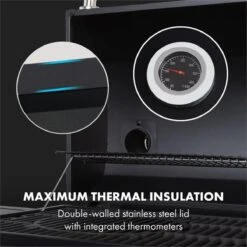 Klarstein Kingsville Double Barbecue - Houtskool- En Gasbarbecue - Smoker BBQ - Inclusief Deksels En Thermometer - Met 2 Roosters - Zwart 17 Klarstein Kingsville Double Barbecue - Houtskool- En Gasbarbecue - Smoker BBQ - Inclusief Deksels En Thermometer - Met 2 Roosters - Zwart -Barbecue Serie Winkel 1200x1200 112