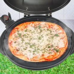 KitchenBrothers Elektrische BBQ - Met Grillplaat - Anti-aanbaklaag - Incl. Plank/Houders - Grilloppervlak 46,5x33,8cm - Tot 300°C - 2400W - Zwart -Barbecue Serie Winkel 1200x1200 128