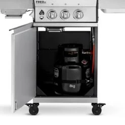 Burnhard Gas BBQ FRED JR. Deluxe - 2 Branders - Incl. Keramische Infraroodbrander & Afdekhoes - Deluxe -Barbecue Serie Winkel 1200x1200 16