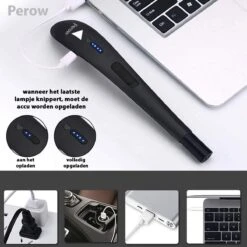 Oplaadbare Lange Elektrische Aansteker - Zwart - Duurzame Plasma Aansteker - Inclusief Cadeauverpakking - BBQ - Kaarsen -Barbecue Serie Winkel 1200x1200 301