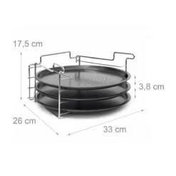 Relaxdays 3 Pizaplaten Met Pizzarek, Pizza Bakplaat Rond 33 Cm, Pizzaplaat 3stuk -Barbecue Serie Winkel 1200x1200 326