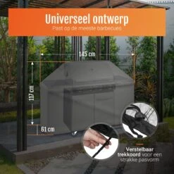 GrillX Barbecue Hoes - 145 X 61 X 117cm - BBQ Hoes Waterdicht - Beschermhoes Inclusief Trekkoord - BBQ Accesoires -Barbecue Serie Winkel 1200x1200 363