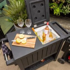 BluMill BBQ Tafel - Inclusief Koelvak 80 Liter - Op Wieltjes - Met Flessenopener - 102 X 46 X 86,5 Cm -Barbecue Serie Winkel 1200x1200 383