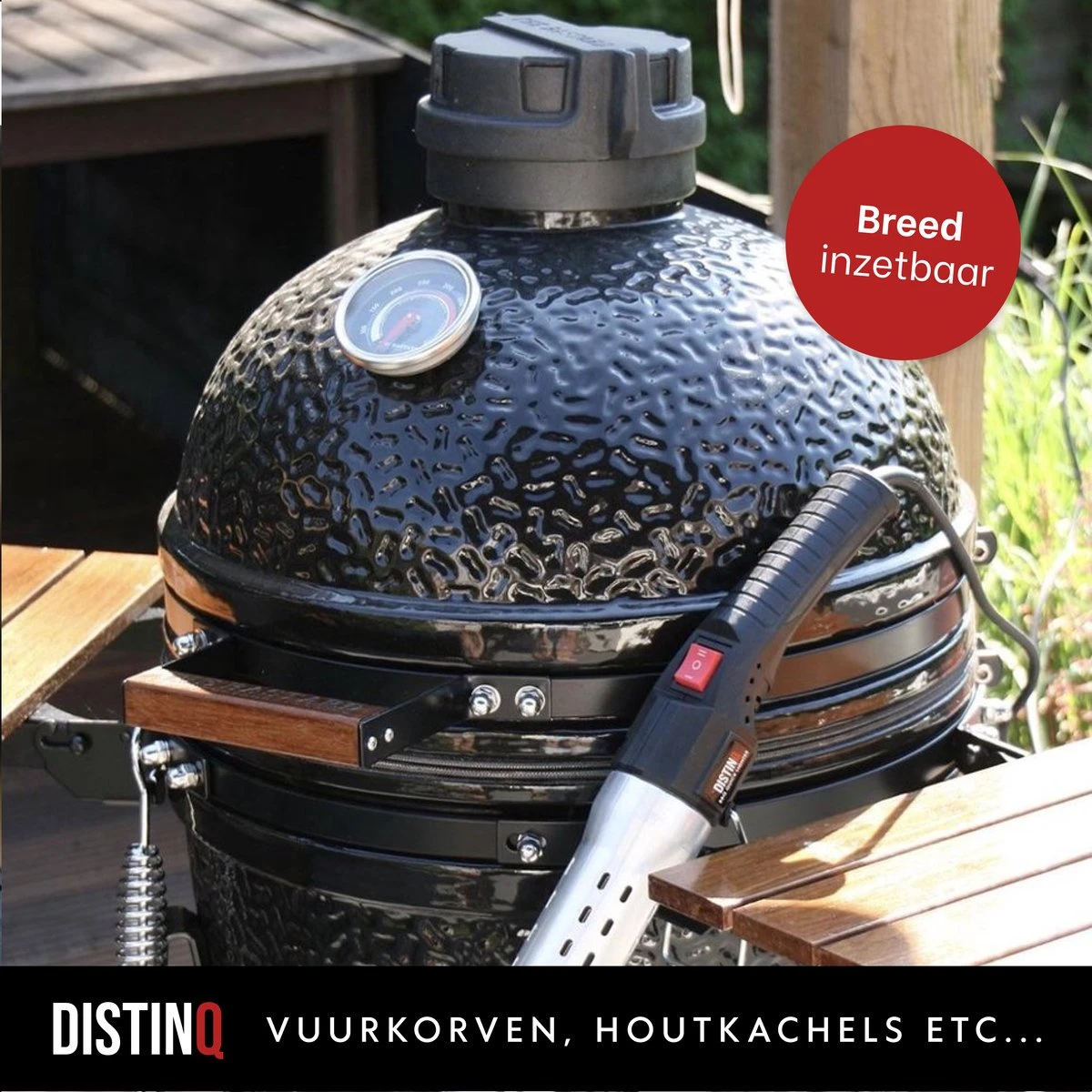 DistinQ BBQ Lighter Aansteker - Elektrische Barbecue Looftlighter Houtskool Starter Voor Barbecue, Grill En Open Haard - 2000 Watt 9 DistinQ BBQ Lighter Aansteker - Elektrische Barbecue Looftlighter Houtskool Starter Voor Barbecue, Grill En Open Haard - 2000 Watt - Afbeelding 9