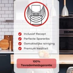 PROKING Sparerib Barbecue Rek – BBQ Accessoires – Inclusief Sparerib Recept – Anti-aanbak Lag – 35 X 19.5 X 11.5 CM 9 PROKING Sparerib Barbecue Rek – BBQ Accessoires – Inclusief Sparerib Recept – Anti-aanbak Lag – 35 X 19.5 X 11.5 CM -Barbecue Serie Winkel 1200x1200 456