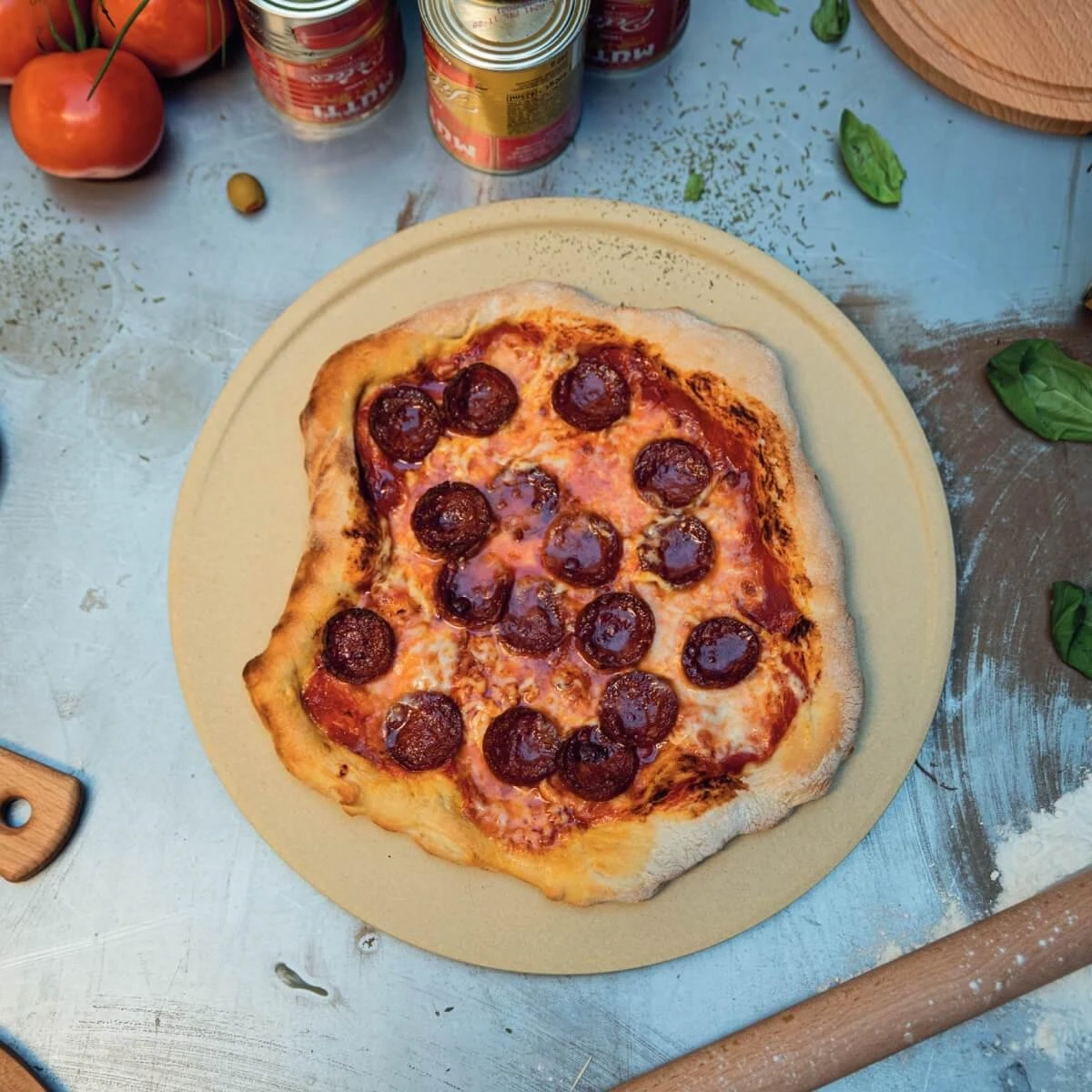 Boska Pizzasteen Deluxe L - Voor Oven & BBQ - Knapperige Pizza's - Ø 35 Cm - BBQ Accessoires 9 Boska Pizzasteen Deluxe L - Voor Oven & BBQ - Knapperige Pizza's - Ø 35 Cm - BBQ Accessoires - Afbeelding 9