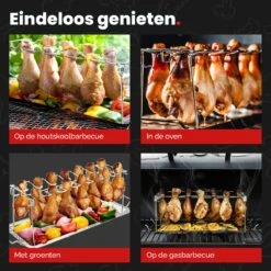 GrillX Kippenvleugelhouder - Kiphouder Voor BBQ & Oven - RVS - BBQ Accesoires 10 GrillX Kippenvleugelhouder - Kiphouder Voor BBQ & Oven - RVS - BBQ Accesoires -Barbecue Serie Winkel 1200x1200 543