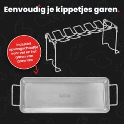 GrillX Kippenvleugelhouder - Kiphouder Voor BBQ & Oven - RVS - BBQ Accesoires 11 GrillX Kippenvleugelhouder - Kiphouder Voor BBQ & Oven - RVS - BBQ Accesoires -Barbecue Serie Winkel 1200x1200 544