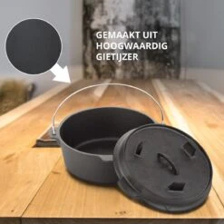 Dutch Mountains Gietijzeren Pannenset 7-delig - Dutch Oven – Braadpan - Grillpan - Hapjespan - Kookset In Houten Transportkist - Deksellifter - Brander 11 Dutch Mountains Gietijzeren Pannenset 7-delig - Dutch Oven – Braadpan - Grillpan - Hapjespan - Kookset In Houten Transportkist - Deksellifter - Brander -Barbecue Serie Winkel 1200x1200 572