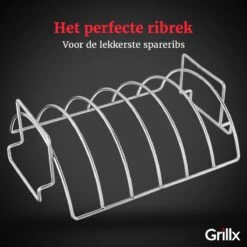 GrillX Sparerib Rek BBQ - Rib Rack Houder - Barbecue Spareribs Rek - BBQ Accesoires -Barbecue Serie Winkel 1200x1200 597