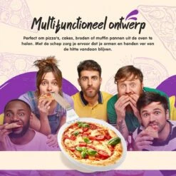 Nowad Pizzaschep RVS Rond Voor BBQ En Oven - 30,5 Cm - Pizzaspatel - Taartschep - Houten Handvat - Ophangbaar - Rond - Vaatwasbestendig - Keukenaccessoires -Barbecue Serie Winkel 1200x1200 619