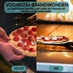 Nowad Pizzaschep RVS Rond Voor BBQ En Oven - 30,5 Cm - Pizzaspatel - Taartschep - Houten Handvat - Ophangbaar - Rond - Vaatwasbestendig - Keukenaccessoires -Barbecue Serie Winkel 1200x1200 621
