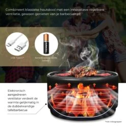 Ozocozy BBQ-ONE Houtskool Tafelbarbecue - Ø30 Cm- Zwart - Incl. Draagtas, Siliconen Bakkwast En RVS-Barbecuetang 20 Ozocozy BBQ-ONE Houtskool Tafelbarbecue - Ø30 Cm- Zwart - Incl. Draagtas, Siliconen Bakkwast En RVS-Barbecuetang -Barbecue Serie Winkel 1200x1200 75